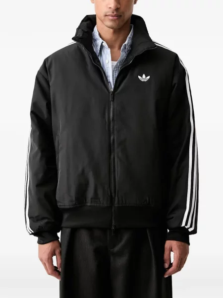 Hanorac Adidas cu dungi cu imagine plasă negru