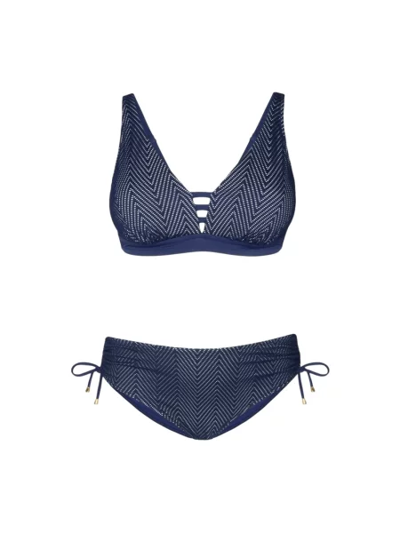 Bikini Fiorella Rubino z siateczką w jodełkę niebieskie