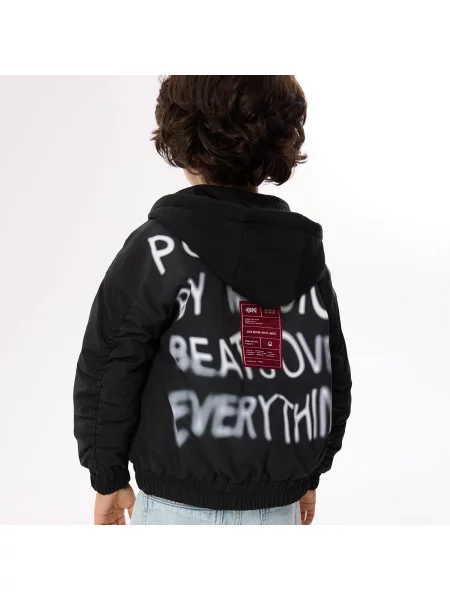 Reserved Bunda bomber s potiskem černý