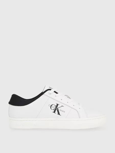 Kožené tenisky Calvin Klein Jeans čierna