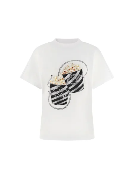 GUESS Tricou POPCORN negru alb