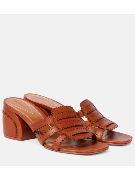 Papuci tip mules Zimmermann din piele maro