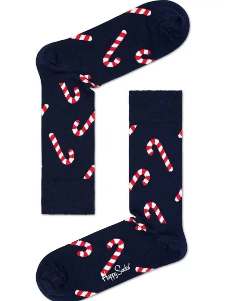 Ponožky Happy Socks Candy Cane Sock tmavomodrá