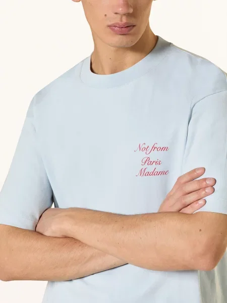 Drôle De Monsieur Tričko Le T-Shirt Slogan Calligraphy tmavě modrá červená