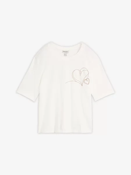 T-shirt z czystej bawełny organicznej biała