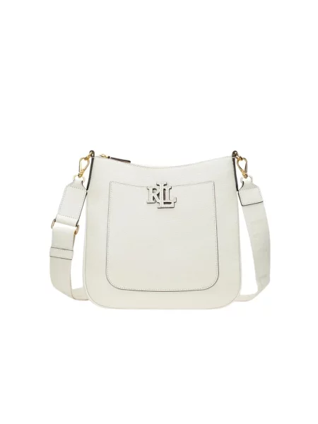 Torebka crossbody Ralph Lauren skórzana biała