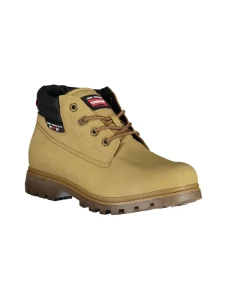 Lniane buty do kostki Carrera o krotszym kroju wiązane beżowe