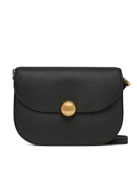 Кожена чанта Furla черно