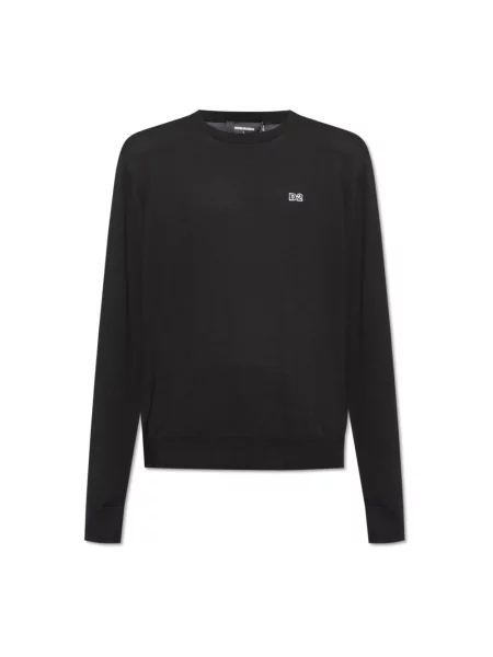Sweter Dsquared2 z logo czarny