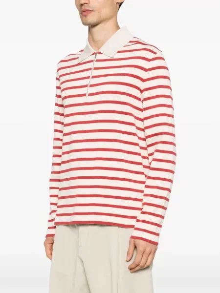 Tricou polo Jil Sander cu dungi roșu