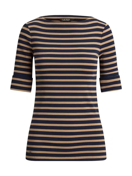 Lauren Ralph Lauren Tricou cămilă / bleumarin maro
