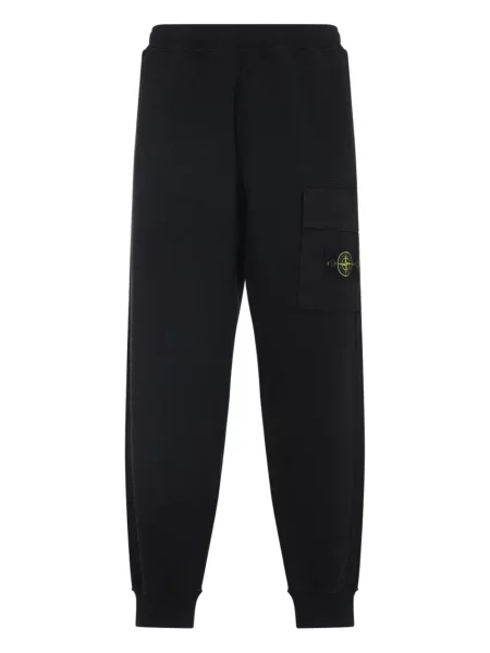 Pantaloni Stone Island cu strasuri alergare negru