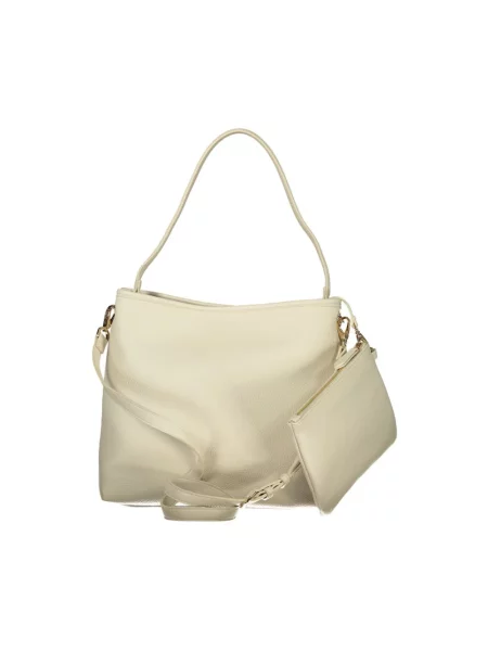 Lniana torebka Valentino beżowa