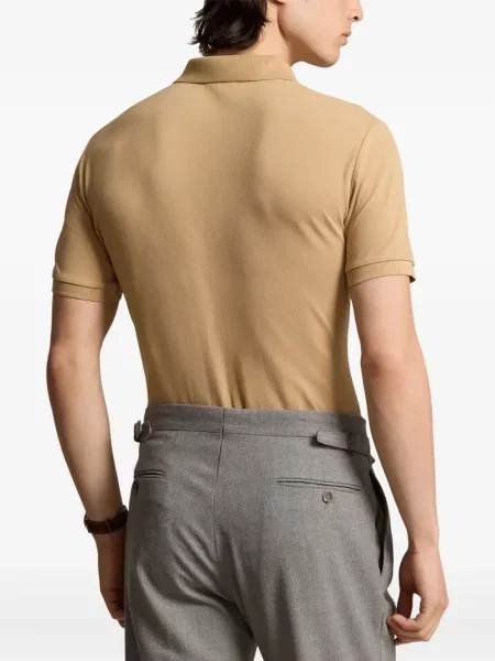 Boxeri Polo Ralph Lauren plisat cu broderie din piele gri