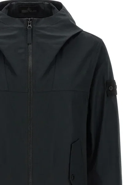 Яке Stone Island с качулка камъни черно