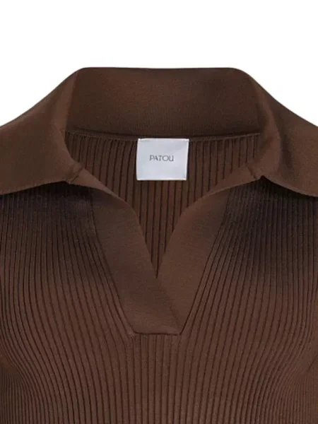 Top Patou tricotate maro