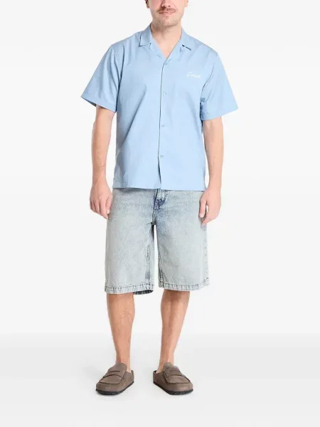 Pantaloni scurți din denim Guess albastru