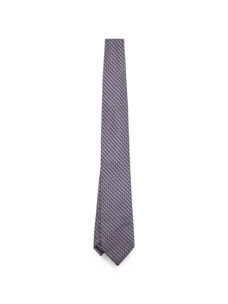 Cravată Tom Ford de mătase cu imprimeu geometric violet