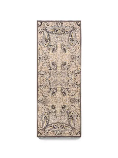 Fular Etro cu franjuri cu model paisley