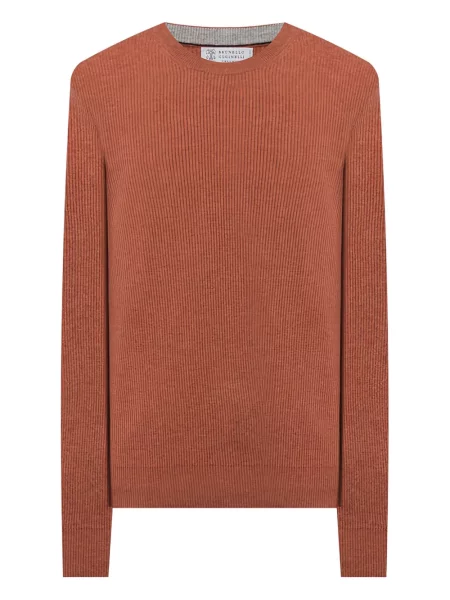 Pulover Brunello Cucinelli portocaliu