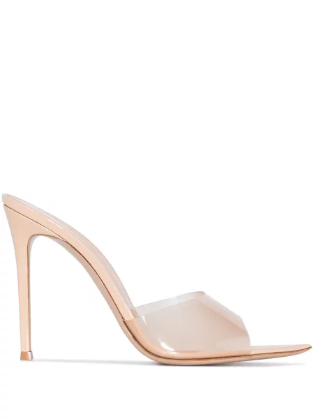 Papuci tip mules Gianvito Rossi transparente