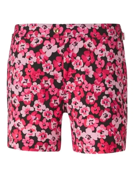 Slip de baie Tom Ford cu model floral cu imagine negru