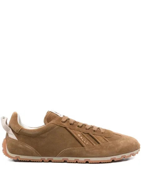 Sneakersy Bally zamszowe brązowe