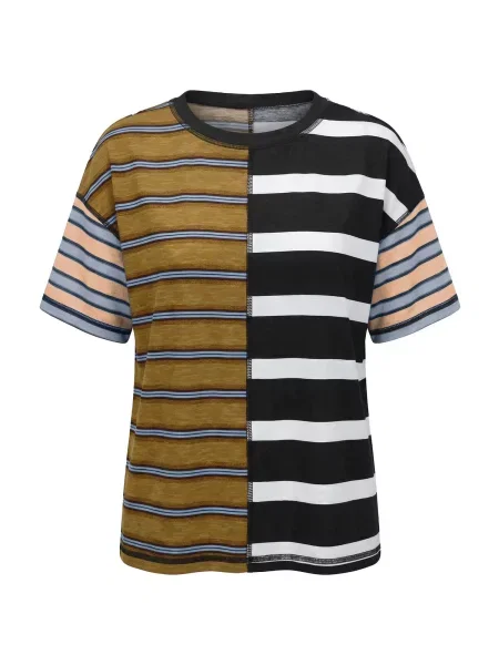 Imily Bela Tricou albastru deschis / oliv / negru alb