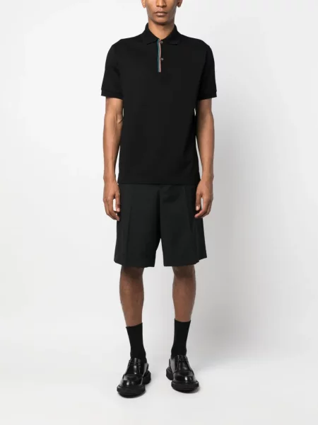 Dryžuota polo marškinėliai Paul Smith juoda