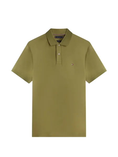 Polo Tommy Hilfiger scurt cu autograf verde