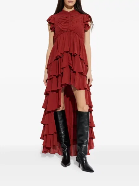 Rochie Allsaints asimetrică de costum roșu