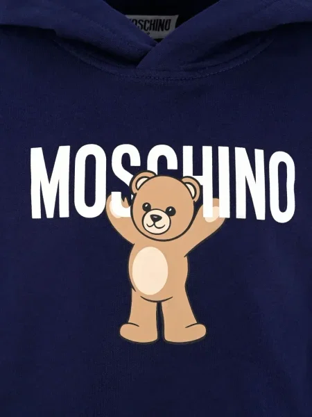 Bluza z kapturem dziecięca Moschino niebieska