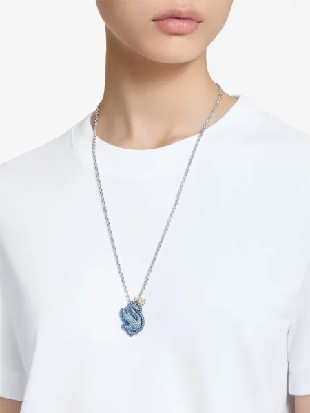 Κολιέ Swarovski με πετραδάκια ασημί