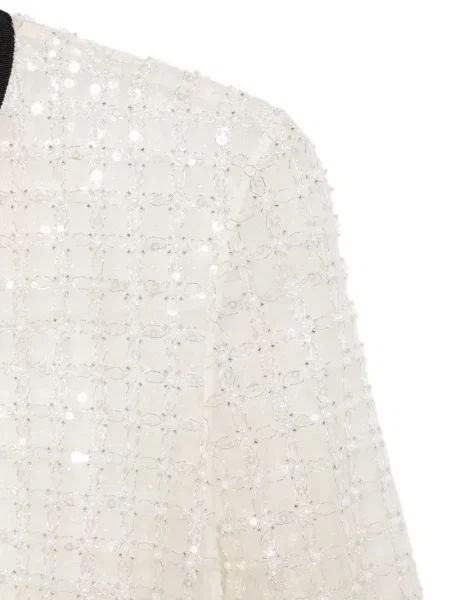 Geacă Elie Saab cu paiete alb