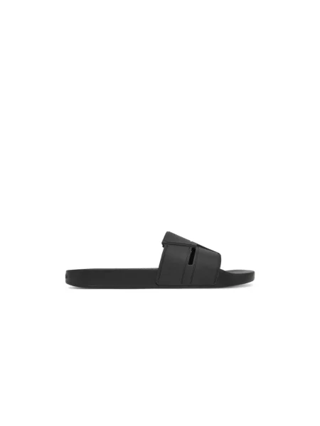 Klapki Calvin Klein Pool Slide Double T black czarne