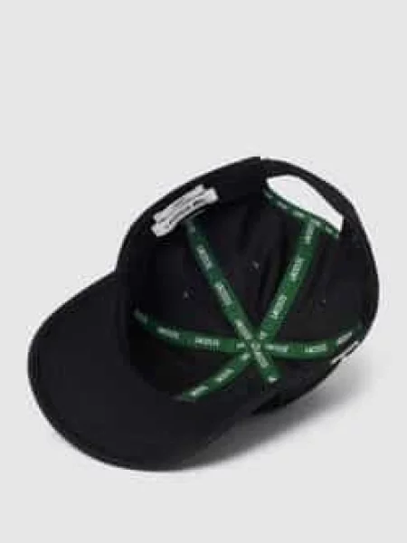 Czapka z daszkiem Lacoste black czarna
