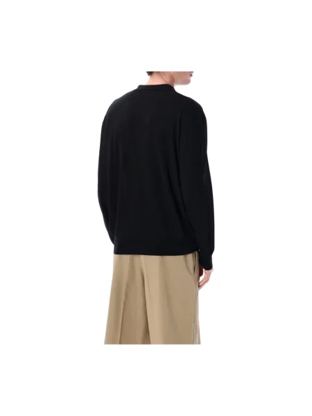 Dzianinowy sweter Roberto Collina z długim rękawem czarny