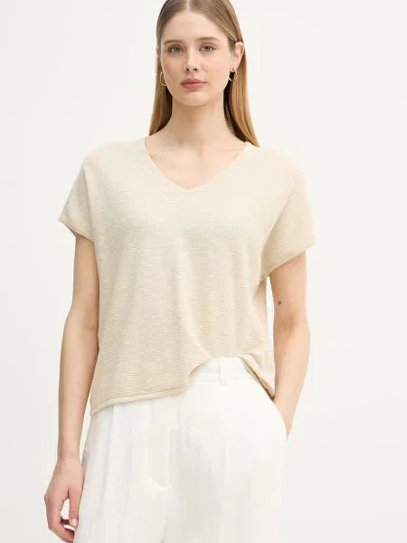 United Colors of Benetton tricou pentru femei cu in bej