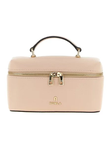 Furla torebka crossbody skórzana beżowa