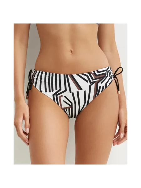 Max Mara Moda plażowa Kobieta Wielobarwność M Sibilla Printed Bikini Bottom beżowy