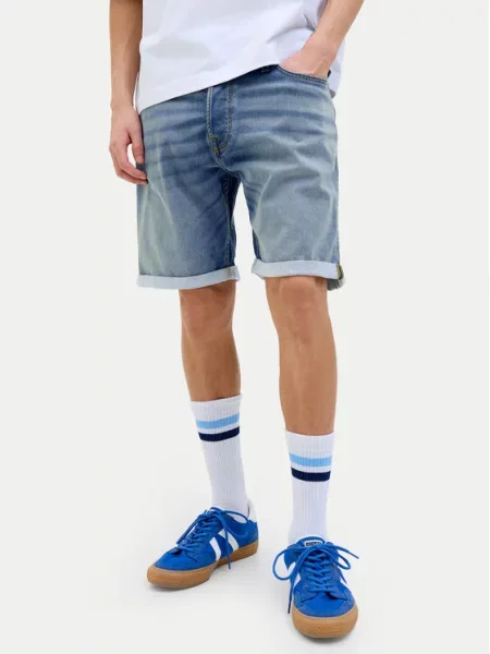 Jack & Jones Pantaloni scurți de blugi Rick albastru