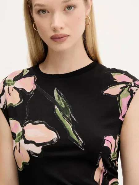 Платье миди Desigual клеш черное