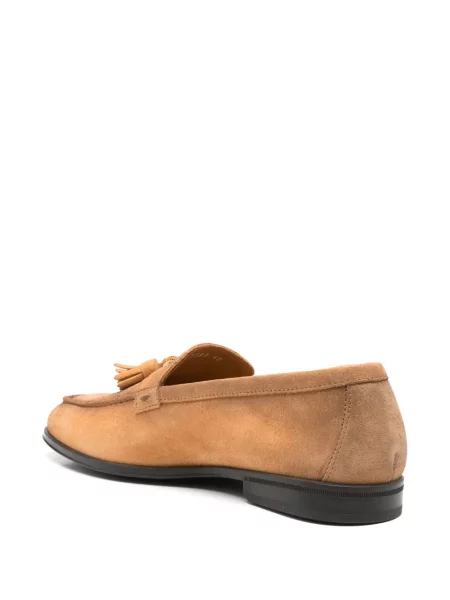 Pantofi loafer Doucal's din piele portocaliu