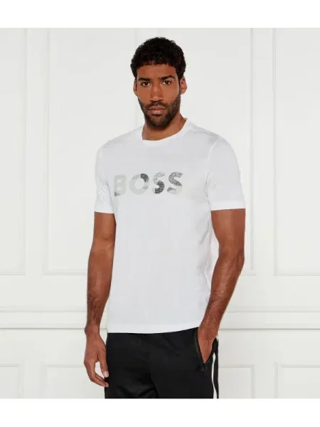 BOSS GREEN Póló Glamping fehér