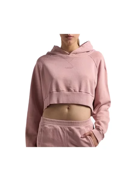 Bluza z kapturem Dondup z kapturem o skróconej długości różowa