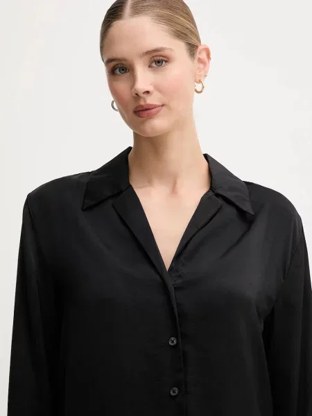 Классическая ошейниковый рубашка Dkny черная