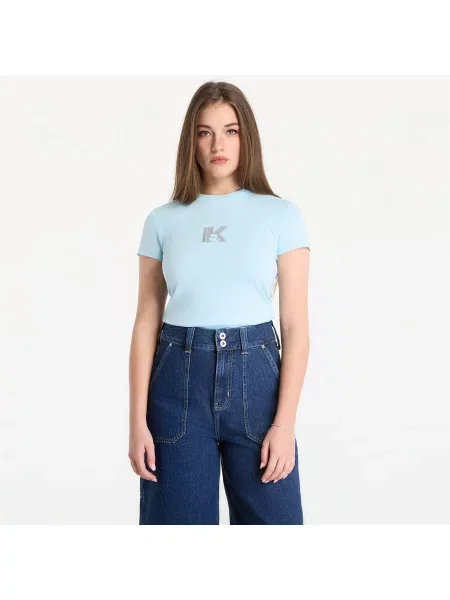 Тениска Karl Lagerfeld Jeans Slim Ss K Logo Tee Corydalis Blue M синьо