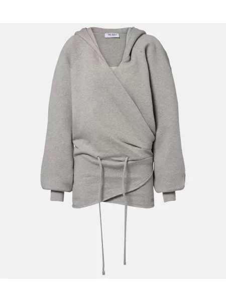 Rochie The Attico din jerseu de costum gri