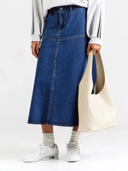 VERO MODA Sukňa VMBEATE denim modrá