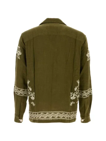 Cămașă Baziszt cu broderie verde
